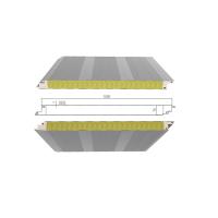 Painel de sanduíche à prova de fogo de Rockwool da parede exterior para a loja da isolação da construção