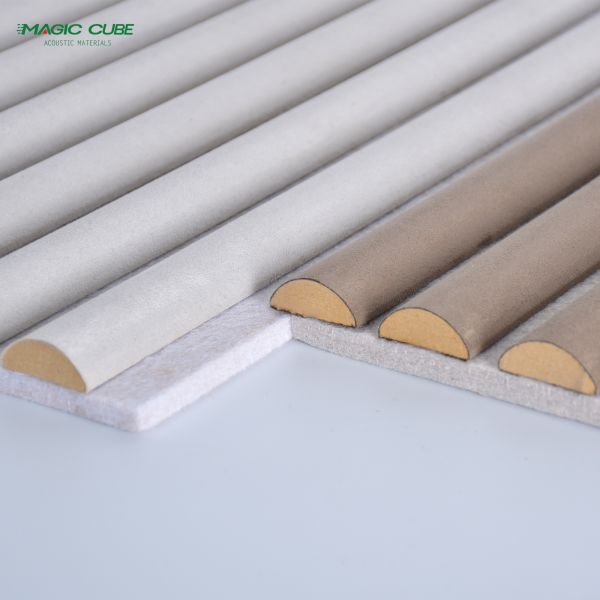 Wall Sound Absorption Fire Retardant Sustainable Suede Wrapped Acoustic Panel