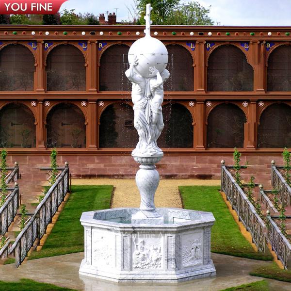 Famous Hand Carved Natural Stone Atlas Marble Sculpture