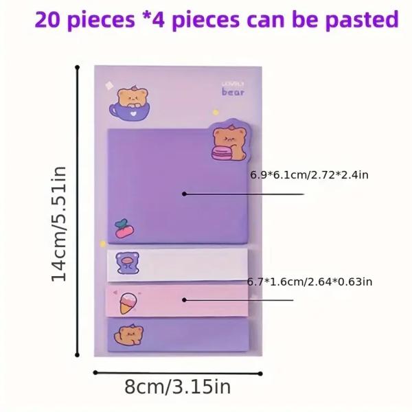 2025 Style Eco Friendly Unique Sticky Notes Paper Sticky Memo Notes Kawaii Memopad Sticky Note Sets With Printing Logo