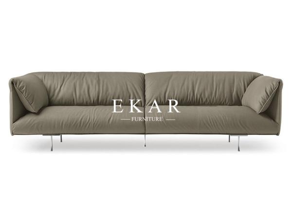 Italy Contemporary Simple Designed Modern Home Living Room Furniture Leather Sofa Set