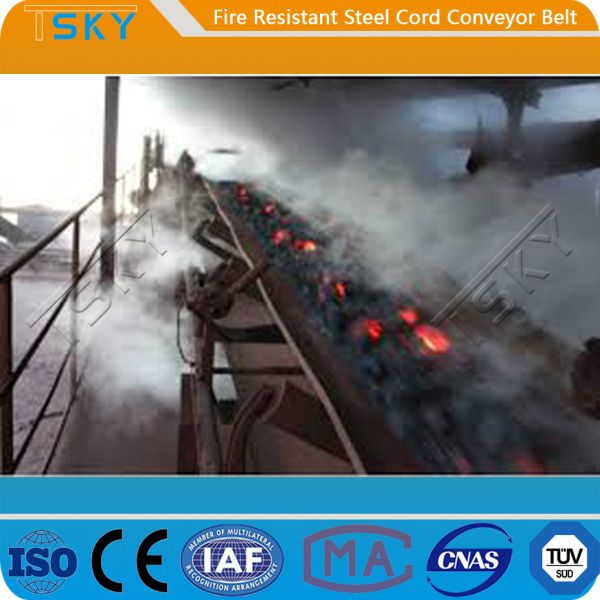 Correa de goma del transportador ignífugo bajo ST/S1000 del alargamiento