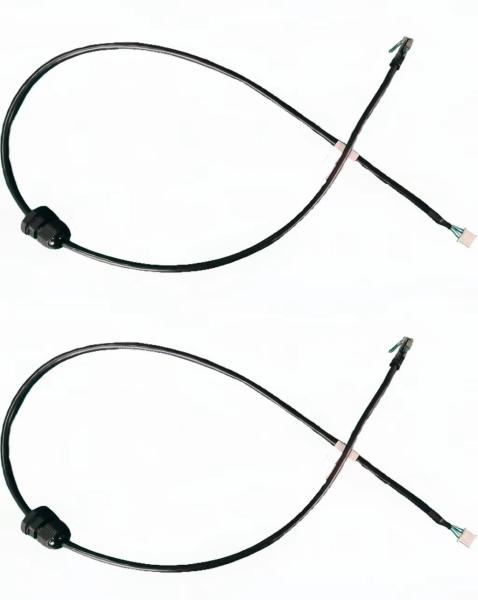 4P*24AWG OD: furo de cristal da cabeça M16 do ² 8P8C de 5.5mm cablagens automotivos impermeáveis do preto 830mm do conector do único