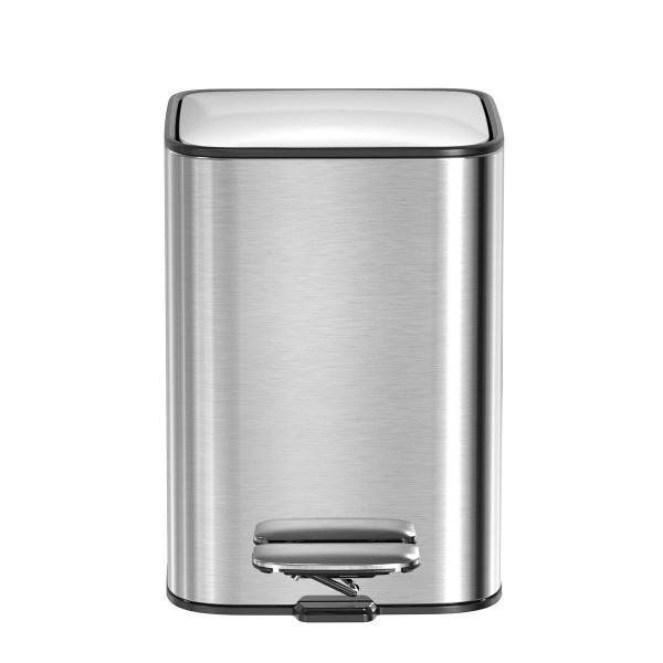 Rolling Cover Type 3L 5L Defender Series Stainless Steel Soft Close Rectangle Trash Can for Bathroom Waste Bin
