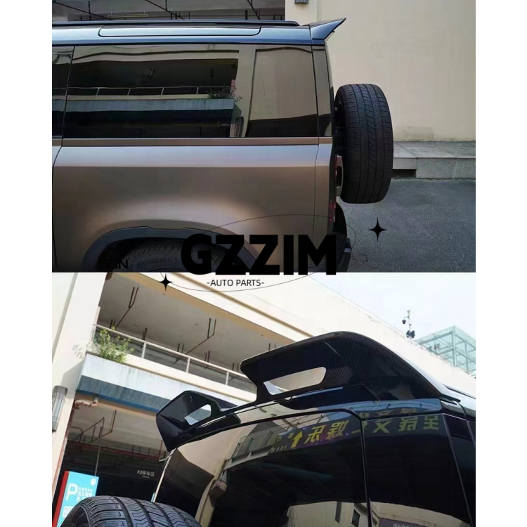 Углеродные волокна Land Rover Defender Задний спойлер ABS Пластик