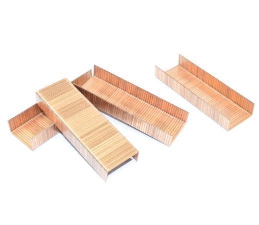 ISO Standard Steel Copper Plating Carton Closing Staples 3518 para as necessidades de embalagem