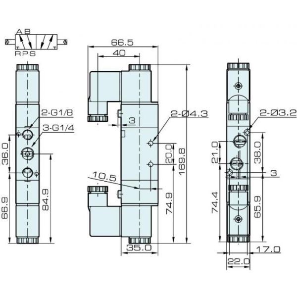 24VDC Pneumatic Double Solenoid Valve 4V220-08 Good Corrosion Resistance