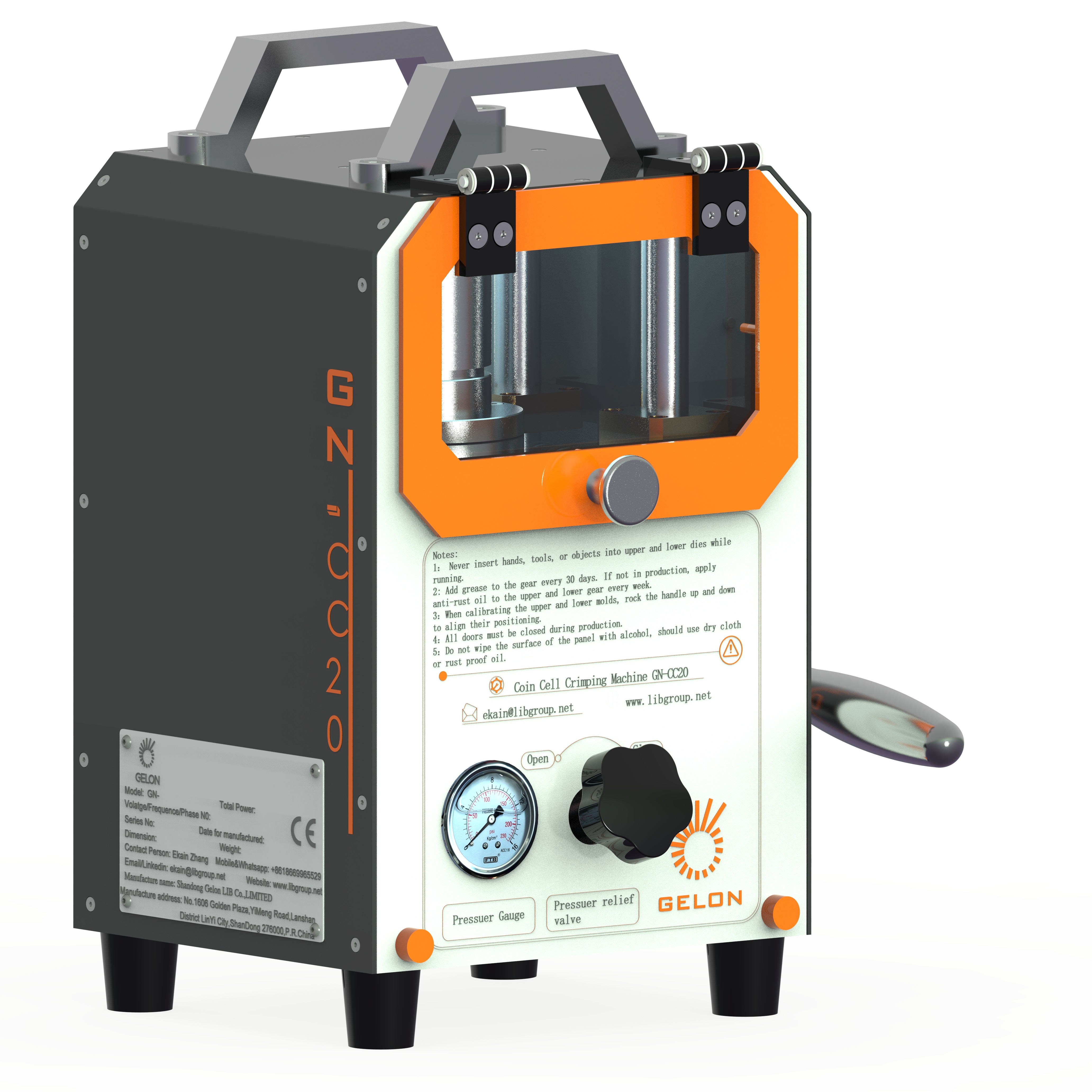 Manual CR2032 Coin Cell Crimping Machine for Lithium Battery Research with High Precision, Durable Construction, and Compact Design