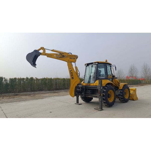 SDLG Lingong B877f Backhoe Wheel Loader With 1m³ Loading Bucket 0.18m³ Digging Bucket