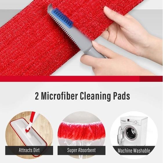 380ml Capacity Microfiber Spray Mop Dry Wet Hardwood Kitchen Floor Mop