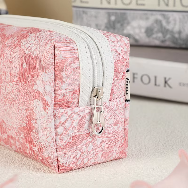 Tools Storage Eco Burlap Makeup Bag Letter Printed Bolsa De Maquillaje for Women Bags