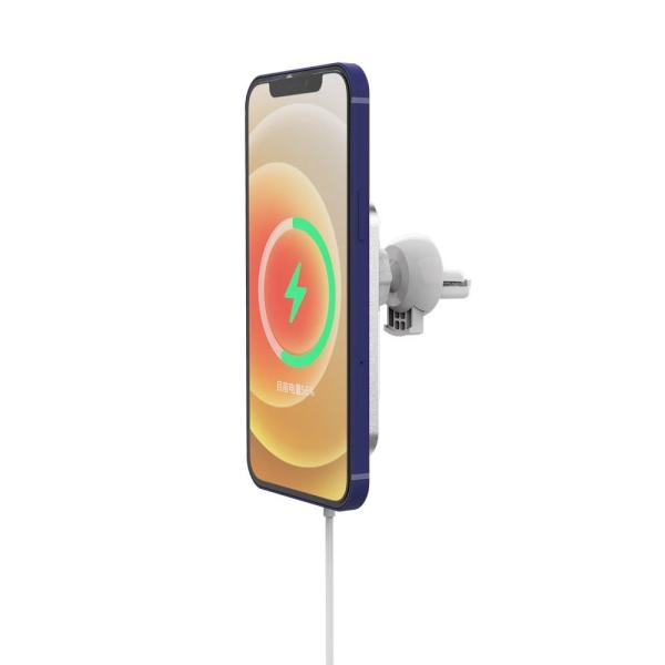 Alloy 15w Magsafe Wireless Car Charger Mount Auto Lock 12V 2A