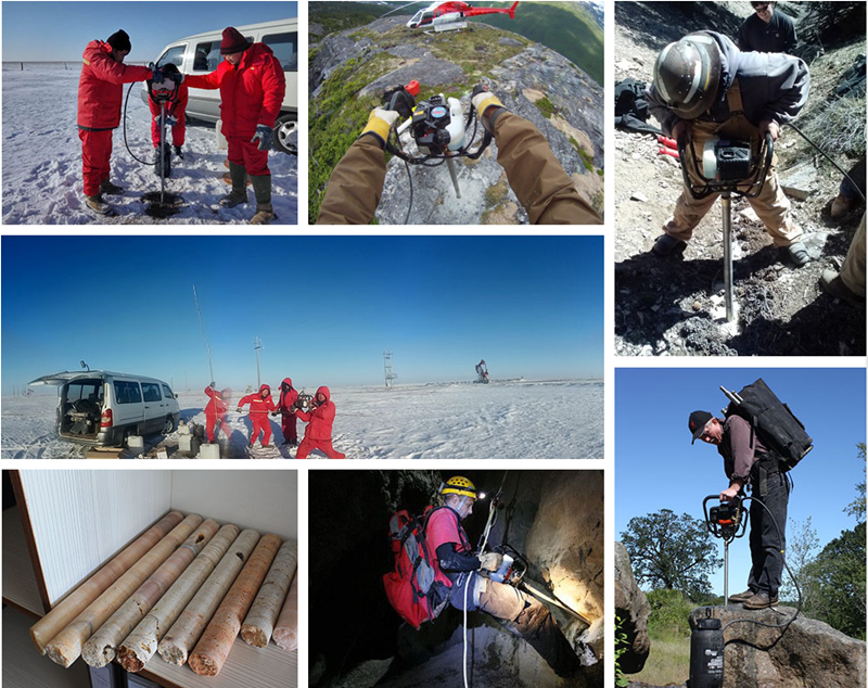 Oil Field Survey Agricultural Soil Sampling Rig 2200r/Min Backpack Drilling Machine