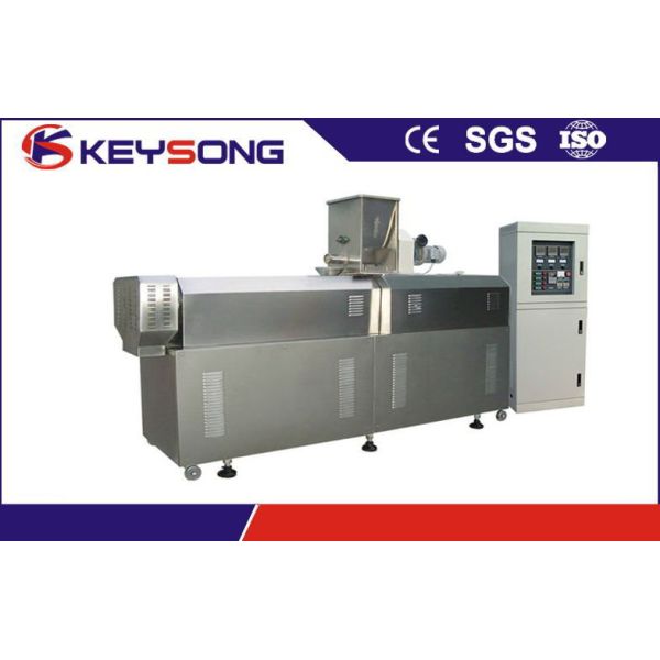 PLC Control Puff Snack Extruder Machine , Pet Feed Food Extrusion Equipment