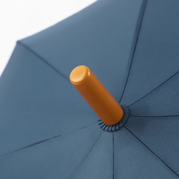 Wooden Hook Handle 8 Rib Umbrella with Customized Company Branding and 190T Pongee Fabric