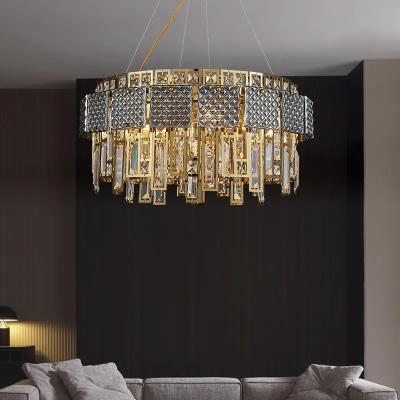 Anti-corrosão vidro fumado candelabro de cristal moderno AC110V-240V