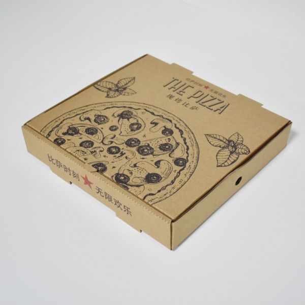 Single- and Reusable Takeout Packaging Custom-Printed Kraft Pizza Boxes for Food Container
