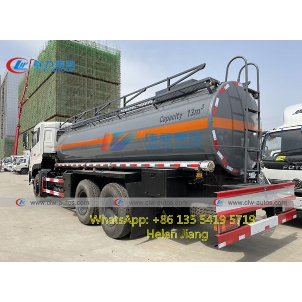 Dongfeng 6x4 13M3 Plastic Lined Acid Chemical Liquid Tank Truck