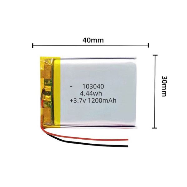 High Capacity 1200mAh 3.7V Lithium Polymer Battery with 500 Cycles for Smart Watch and Bluetooth Speaker