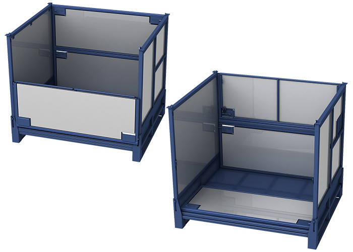 Складный пластиковый Stillage коробки паллета Stackable с подкладками PP