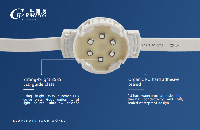 Свет пункта СИД SMD3535 красочный 40D строя внешнюю отделку стен