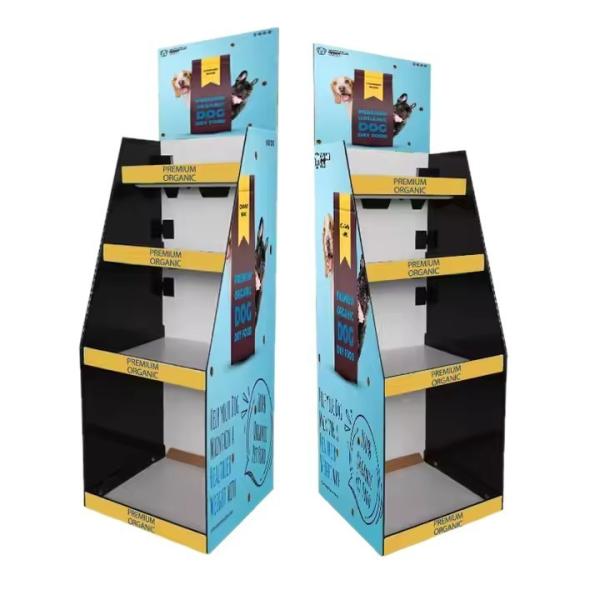 Custom Corrugated Paper Display Cabinet Snack Paper Shelf Environmentally Friendly Display