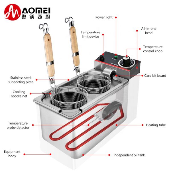 Кухня Кухня многофункциональная коммерческая 2 корзины кухонная кастрюля