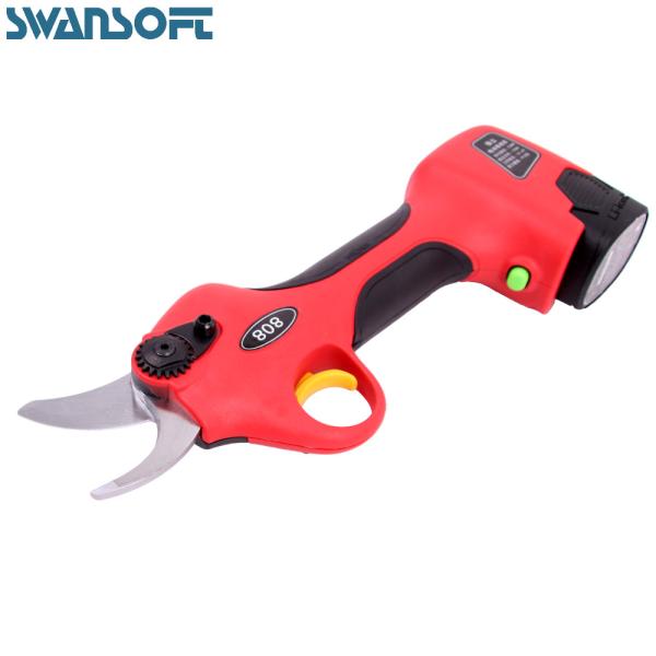 Swansoft 2.5CM Battery Orchard Pruner Lithium Battery Portable Cutting Shears Scissors Cordless Electric Pruners
