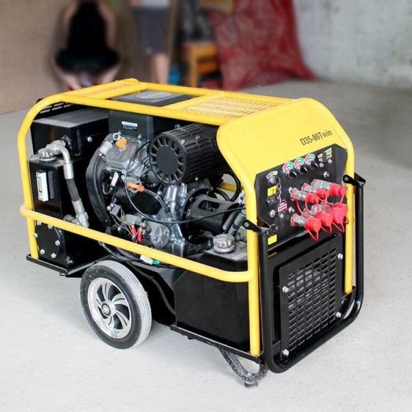 Unidade de energia hidráulica de diesel ou estação de gasolina de 13 CV com capacidade de tanque de combustível de 6,1 L