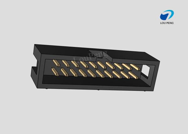 IDC Header connector, Box Header, Board-to-Board, 2x10Pin, 1.27mm Pitch, Gold Flash, DIP, 180°