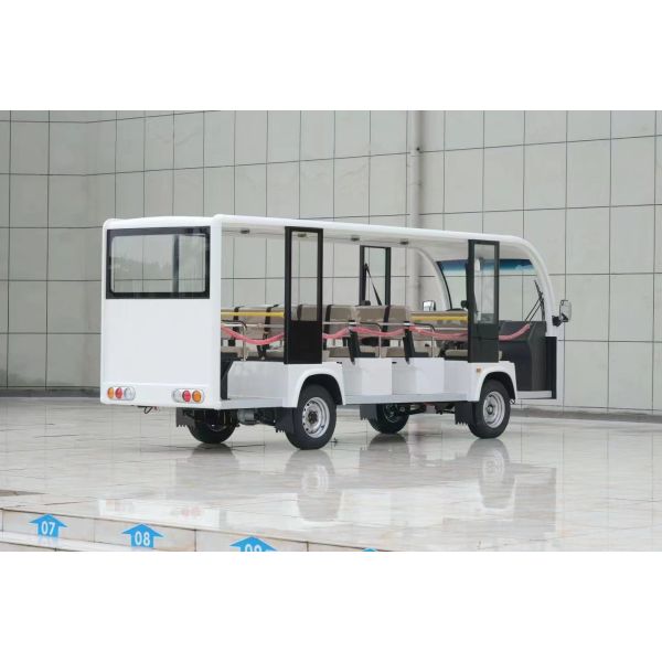 2024 Новый запущенный небольшой туристический автобус электрический белый цвет 14-местный электрический туристический автомобиль для пейзажных мест