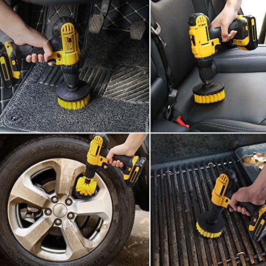 SGS 3.5in Nylon Drill Brush Attachments Cleaning Kit Electric Brush Scrubber 250g