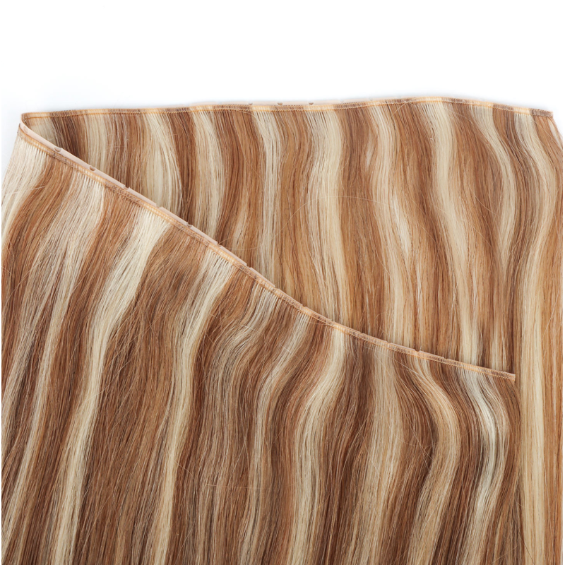 Butterfly Weft XO Human Hair Extensions Cuticle Aligned Human Hair Invisible Hole Weft Hair Extension With Free Mico Beads