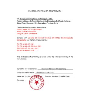DongGuan BYingPower Technology Co.,Ltd. Сертификации
