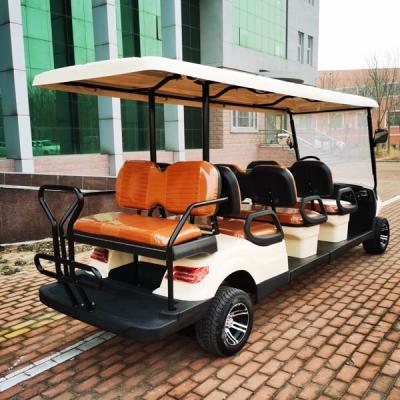 Carrinho de golfe de energia nova de 6 lugares personalizável com opção de bateria de chumbo-ácido de lítio para fazenda de fábrica de clube de hotel