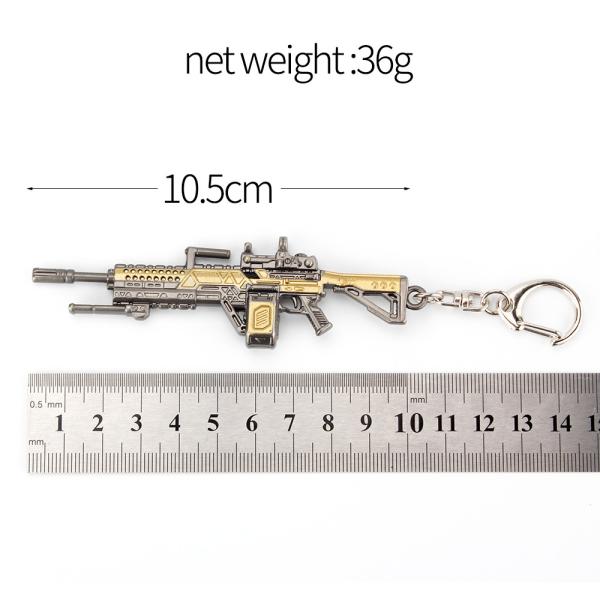Custom Zinc Alloy Mini Gun Keychains 11CM  Apex Legends Devotion