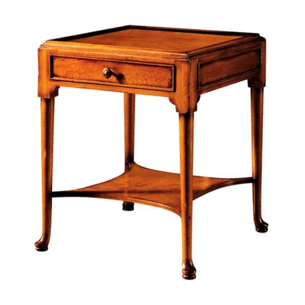 Hotel Antique Rosewood Side Coffee Table Round Top Square Top