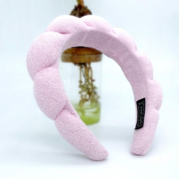 Spa Headband for Women Sponge Puffy Makeup Headband Spa Headband Terry Towel Cloth Fabric Head Band Yoga Washing Face