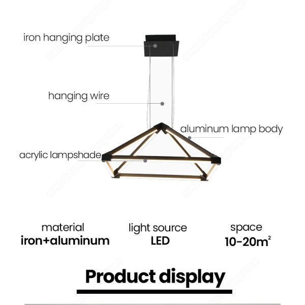 Minimalist Chandelier Designer Modern Creative Nordic Geometric Art Decor Chandelier(WH-MI-451)