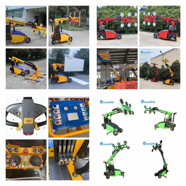 Electric Mobile Vacuum Glass Lifter 600kg 800kg Automatic Battery Powered