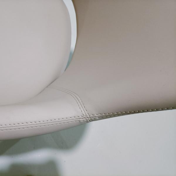 Simple Design Italian Dining Chair ,  Ash wood White Pu Leather Dining Chairs