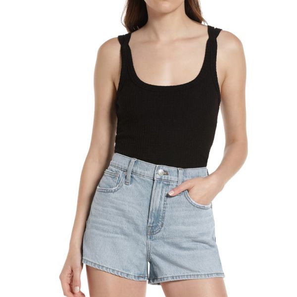 Customized High Quality Cotton Black Gym Sleeveless Women Tank Top Sportswear