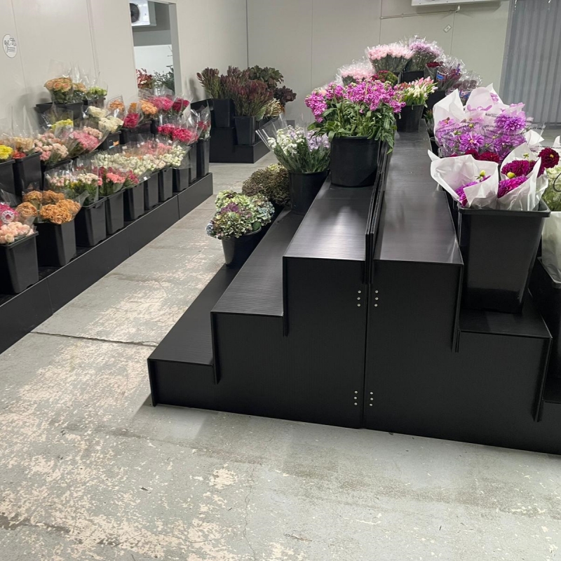 Premium 3-Step PP Display Stand – Durable, Lightweight, and Stylish Display Solution for Plants, Products.Perfect for Retail, Exhibitions, and Garden Displays