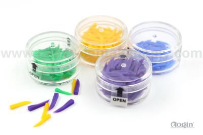 Cunhas dentais coloridas, cunhas plásticas descartáveis dos materiais dentais para os dentes