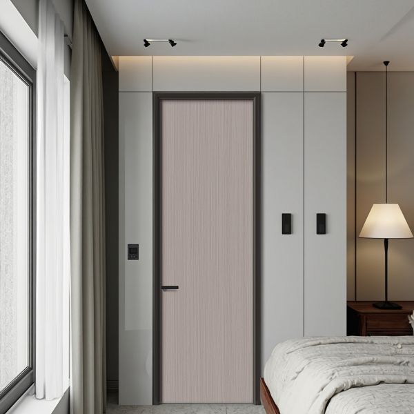 Paintless Solid Wood Suite Door Postmodern Sound Insulation