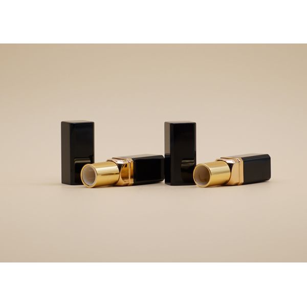 Anneau en aluminium de baume à lèvres de tubes d'écran d'impression d'or noir cuboïde de surface au milieu