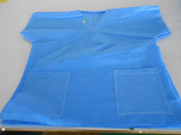 SMMS unisex descartáveis esfregam a camisa e as calças do decote em V dos ternos para o doutor EO Sterilized