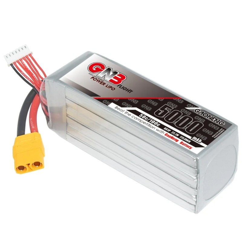 GNB 3000mAh 6S LiPo 22.2V 100C XT60 RC Car Drone Battery High-Performance 3500 5000mAh C-Rating Flight High Discharge C