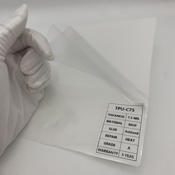 TPU imperméable à l'eau PPF Film 7.5mil Décoration PPF Film de protection contre la peinture TPU-C75