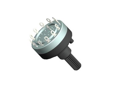 Interruptor rotativo isolado 26mm da Multi-maneira do eixo RS26181 para a máquina 12Position único Polo da lavagem